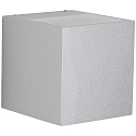 LED Outdoor Wall spot Type No. 2417 - 2-sided, wide/wide, square, IP44, 230V AC/DC, 13.4W 3000K 1200lm, glass, silver