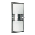 Outdoor Wall and Ceiling luminaire Type No. 6131, square / cover half round, IP44, 2x E27 QA55 57W, stainless steel