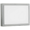 Outdoor LED Wall and Ceiling luminaire Type No. 6355, IP44, 25 x 18cm, 16W 1600lm, stainless steel