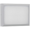 Outdoor LED Wall and Ceiling luminaire Type No. 6403, IP54 IK08, 26 x 19cm, 16W 3000K 1600lm, dimmable, silver matt