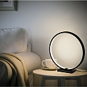 Decorative LED Table lamp ring shape, � 25cm, 6.5W 3000K 340lm 300�, aluminum, black