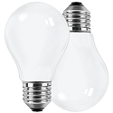 LED Filament lamp pear shaped E27, 7W, 810lm, 2700K warmwhite, 300�, glass opal, double pack