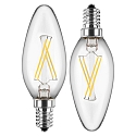 LED Filament lamp candle DOUBLE PACK, 4,5W (40W), E14, 470lm, 2700K, glass clear
