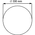 HWH LED Ceiling luminaire AINA-L, round, HF-Sensor, 20W, 1940lm, 4000K, 330mm