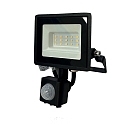 HWH floodlight swivelling, with sensor IP44, black 