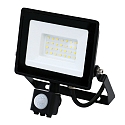 floodlight swivelling, with sensor IP44, black 