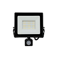 floodlight swivelling, with sensor IP44, black 
