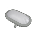 HWH damp-proof luminaire BASIS FIX SENSOR oval IP54, grey 