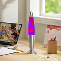 HWH LED lava lamp IP20, purple, pink, silver 