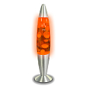 HWH LED lava lamp IP20, orange, silver, white 