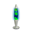 HWH LED lava lamp IP20, blue, yellow, silver 