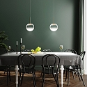 BRUCK pendant luminaire BLOP MOLL LV S IP20, lacquered, matt chrome dimmable