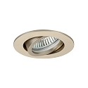Recessed LV spot, IP20, 12V, GX5.3 max. 50W, round, swivelling, matt champaign