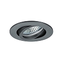 Recessed LV spot, IP20, 12V, GX5.3 max. 50W, round, swivelling, matt titanium