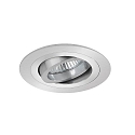 Recessed LV spot, IP20, 12V, GX5.3 max. 50W, round, swivelling, matt alu