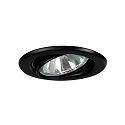 Recessed LV spot, IP20, 12V AC, round, GX5.3 max. 50W, swivelling, black