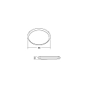 Brumberg outdoor wall luminaire MAKIRA � 35CM large, round, impact resistant IP65, powder coated, black dimmable
