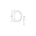 Brumberg outdoor wall luminaire EYE round, CCT Switch, impact resistant IP65, white matt 