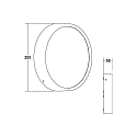 Brumberg Outdoor LED wall luminaire EYE, IP65, 230V, 12W 3000/4000/5700K 1000lm 110�, structured black / opal