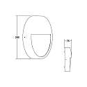 outdoor wall luminaire EYE impact resistant, with cover IP65, white matt 
