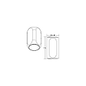 wall luminaire PENCIL WALL up / down, cylindrical, long IP20, powder coated, white dimmable