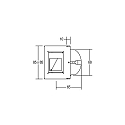 Brumberg Recessed LED wall luminaire, IP20, square, 8.5x8.5cm, partial cover + staircase reflector, 230V, 1.2W 3000K 40lm, inox / clear
