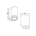 Brumberg outdoor wall luminaire YLIP switchable LED IP65, black 