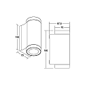 Brumberg outdoor wall luminaire YLIP up / down, switchable LED IP65, black 