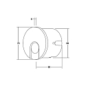 Brumberg Recessed LED socket luminaire WALL KIT68, IP20, round, � 7.5cm, 230V, 1.5W 3000K 70lm, CRi > 90, white
