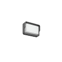 outdoor wall luminaire COATIS square, switchable IP65, powder coated, graphite grey 