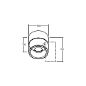 Brumberg Surface LED spot CIRCLE, surrounding light gap, adjustable, IP20, 230V AC, 9.8W 3000K 675lm 34�, structured white