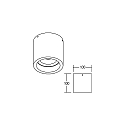 Brumberg LED downlight with in-depth module, IP20, 230V, round, � 10cm / height 10cm, 15W 3000K 1125lm 38�, structured black