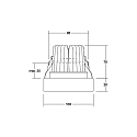 Brumberg recessed luminaire IP20, glossy, transparent 13W 950lm 3000K 20-40� 20-40� CRI 80-89