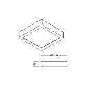Brumberg panel luminaire IP20, opal, white dimmable