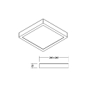 Brumberg panel luminaire IP20, opal, white dimmable