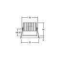 Recessed outdoor LED downlight with funnel cover, IP54, � 8.3cm, 500mA, 9.2W 3000K 820lm 38�