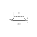 Recessed LED spot INDIWO83, IP20, square, 9.5 x 9.5cm, Plug&Play 350mA, 5.5W 3000K 550lm 36�, swivelling 25�