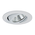 Recessed LED spot, IP20, round, � 8.2cm, Plug&Play 350mA, 7W 3000K 740lm 38�, swivelling 30�, white