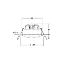 Brumberg Recessed LED downlight, IP20, square, 8.2 x 8.2cm, Plug&Play 350mA, 7W 3000K 600lm 40�, structured white