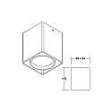 Brumberg LED downlight IMPLEMENT, IP20, square, 1-fold, Plug&Play 500mA, 8.9W 3000K 730lm 37�, CRi >90, dimmable, structured white