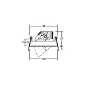 Brumberg Recessed LED spot CIRCLE, surrounding light gap, IP20, round, 500mA, 9.3W 3000K 700lm 32�, adjustable, white