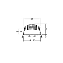 Brumberg Recessed outdoor LED spot dim2warm, IP65, 8.2 x 8.2cm, Plug&Play 350mA, 6W 1800-3000K 460lm 38�, swivelling 30�, white