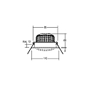 Brumberg Recessed LED spot dim2warm, 350mA, 12W 3000-1800K 880lm 38�, swivelling 15�, white