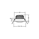 Brumberg Recessed LED spot dim2warm, IP20, 350mA, 12W 3000-1800K 880lm 38�, swivelling 15�, white