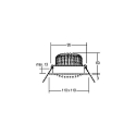 Brumberg recessed luminaire IP20, glossy, black, transparent dimmable 12W 880lm 1800|3000K 20-40� 20-40� CRI 80-89