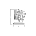 Brumberg Recessed LED system spot COUPLED, 500mA, 8.9W 3000K 950lm 34�, CRi >90, white