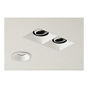Brumberg Recessed LED system spot COUPLED, IP44, square, 500mA, 8.9W 3000K 950lm 34�, CRi >90, white