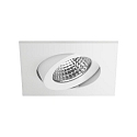recessed luminaire OLENI-S / PHASE DIM 830 square, swivelling, dimmable IP20, white matt dimmable 6,7W 570lm 3000K 38� CRI >80