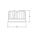 Brumberg LED Insert DISC MR16 with lens optics, � 5cm / L 3.1cm, IP20, 350mA, 6W 4000K 660lm 60�