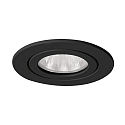 recessed luminaire ITANSA R round, rigid GX5,3 IP54, black dimmable
